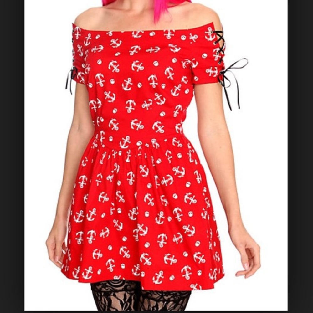 Hot Topic Skulls and Anchors Pin-up Dress